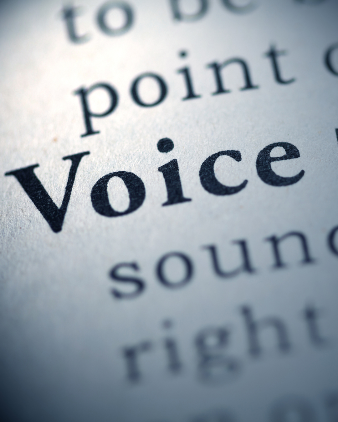Dictionary definition of the word Voice